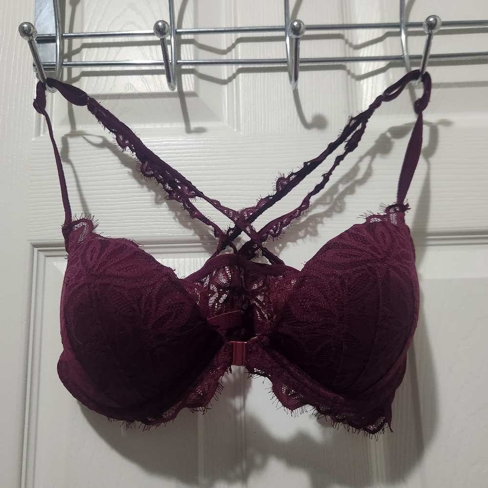 Victoria's Secret Racerback Bra Maroon/Red Wine 36C